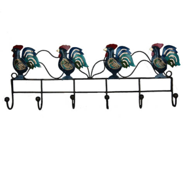 Garderobenständer aus Metall mit 6 Haken, Hahn