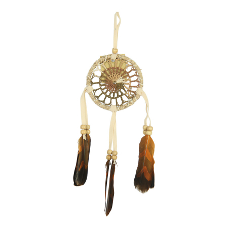 Dromenvanger gehaakt/veren bruin