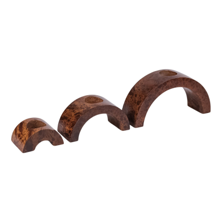 Teelichthalter Holz Tauchlack Set 3