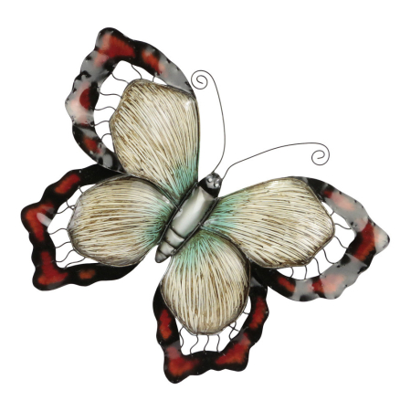 Wanddeco metalen vlinder Exotic model 04 55 x 47 cm