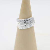 Ring zilver Mt. 8/57 25mm breed SP39135