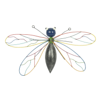 Wanddecoratie metaal wesp meerkleurig