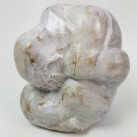 Houten Yogi, diameter 10 cm, White Wash