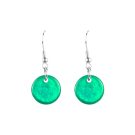 Oorbellen capiz rond zeegroen