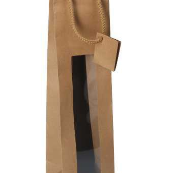 Cadeau wijntas 1 fles met venster set20