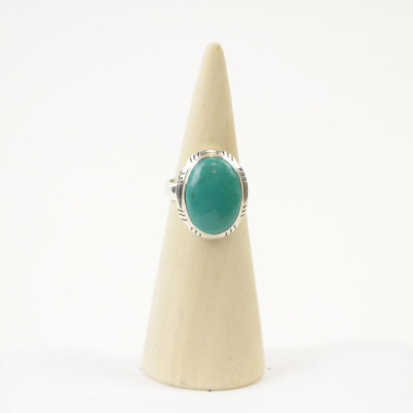 Ring zilver Mt. 9/60 Turquoise RAJ7