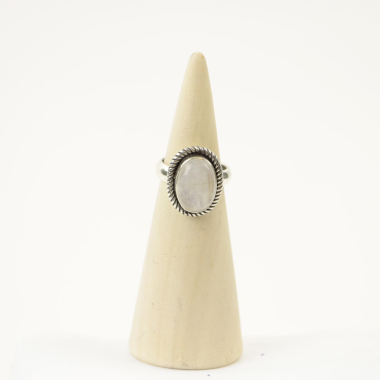 Ring, Silber, Mt. 52/16½, Mondstein