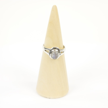 Ring, Silber, Mt. 57/18¼, Mondstein-5