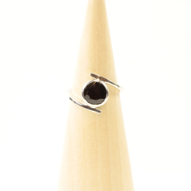 Ring, Silber, Mt. 54/17¼, Schwarzer Onyx_M21