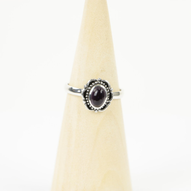 Ring zilver Mt. 9/60 Amethist HR119