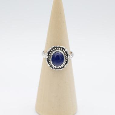 Ring zilver Mt. 8/57 Lapis Lazulli HAS55