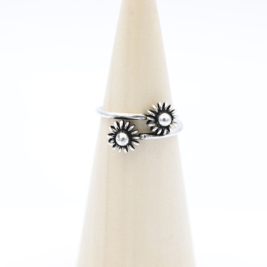 Ring Silber Mt. 7/55 Blumen RB020