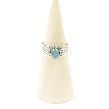 Ring zilver Mt. 10/62 Turquoise M0666