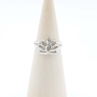 Ring zilver Mt. 8/57 Lotus SP5605