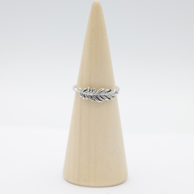 Ring zilver Mt. 8/57 Blad SP34200