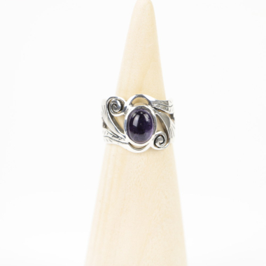 Ring zilver Mt. 8/57 Amethist HAS33
