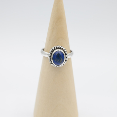 Ring zilver Mt. 9/60 Lapis Lazulli HR44