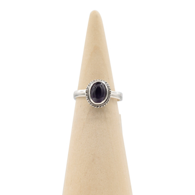 Ring zilver Mt. 9/60 Amethist HAS184