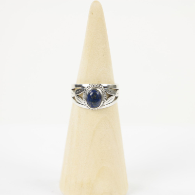 Ring zilver Mt. 9/60 Lapis Lazulli HR184
