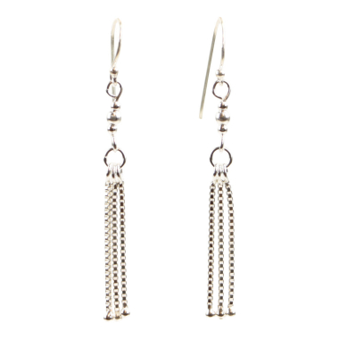 Ohrring 3 Ketten, Silber SP32400