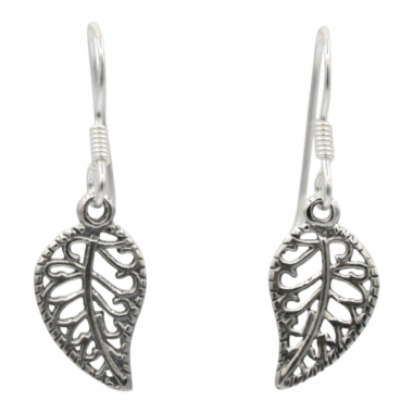 Oorhanger Blad, zilver RB011