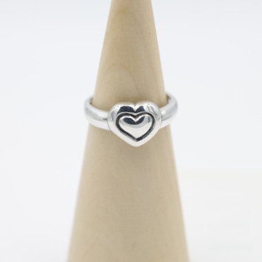 Ring zilver Mt. 10/62 Hart RB329