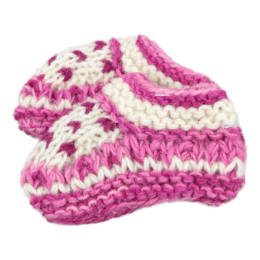 Babyslofjes roze, wol