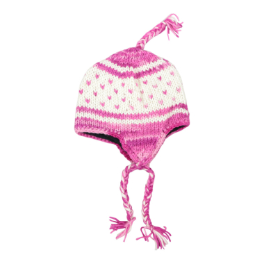 Babymuts roze, wol