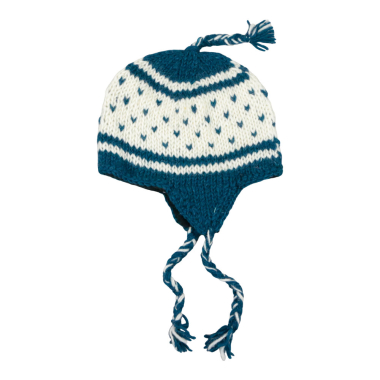 Babymuts blauw, wol