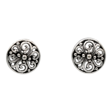 Oorsteker Bloem, zilver SP9409