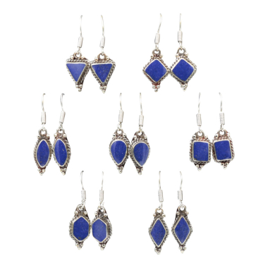 Oorbellen Nepal Lapis assorti