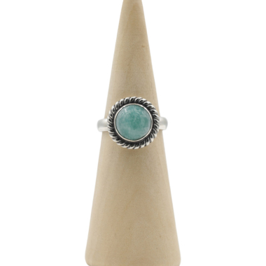 Ring zilver Mt. 8/57 Amazoniet RAJ15