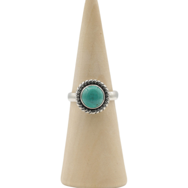 Ring zilver Mt. 9/60 Turquoise RAJ15