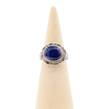 Ring zilver Mt. 7/55 Lapis Lazulli verstelbaar RAJ6
