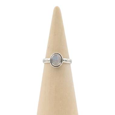 Ring zilver Mt. 7/55 Maansteen HAS230
