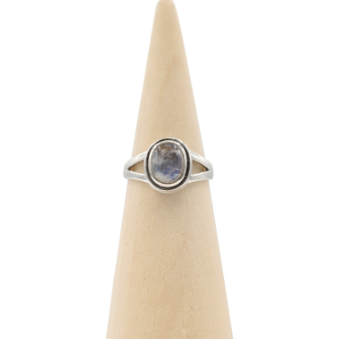 Ring zilver Mt. 7/55 Labradoriet HAS60
