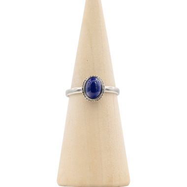 Ring zilver Mt. 10/62 Lapis Lazulli HAS184