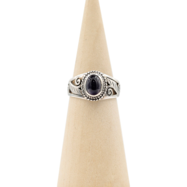 Ring zilver Mt. 9/60 Amethist HAS116