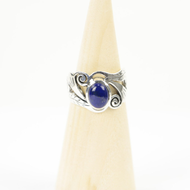 Ring zilver Mt. 10/62 Lapis Lazulli HAS33