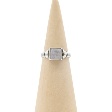 Ring zilver Mt. 9/60 Maansteen HAS292