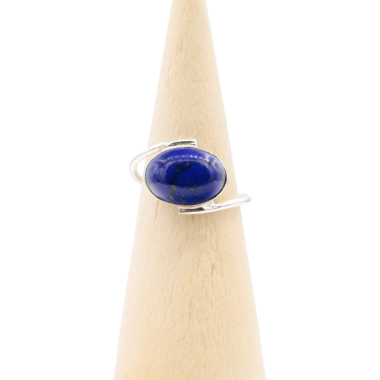 Ring zilver Mt. 10/62 Lapis Lazulli HAS84