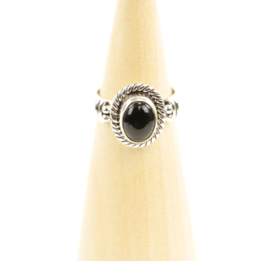 Ring Silber Mt. 6/52 Schwarzer Onyx MN07