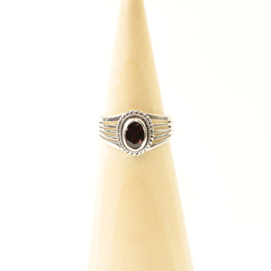 Ring Silber Mt. 6/52 Granate M0666