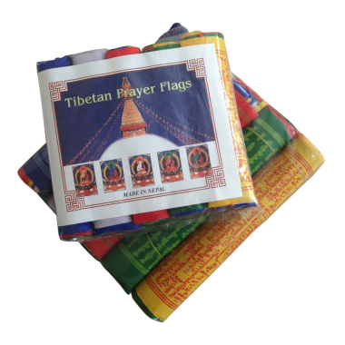 Gebetsfahnen/Prayer Flags, 10 Fahnen an 1 Kordel, 100% Baumwolle Mi