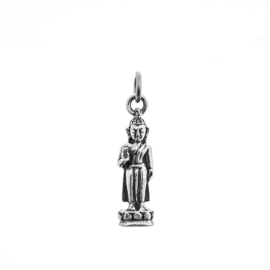 Geboortedag Boeddha hanger/bedel Maandag, zilver