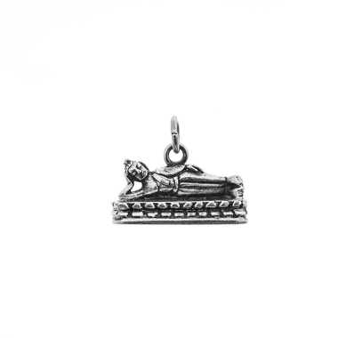 Geboortedag Boeddha hanger/bedel Dinsdag, zilver
