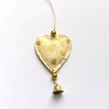 Single Hartjes, hartjes print, Goud, Set 5x