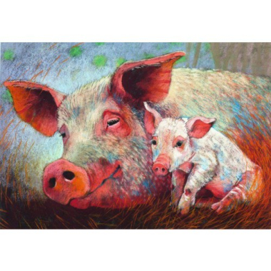 Postkarte Mutter und Kind (Loes Botman)