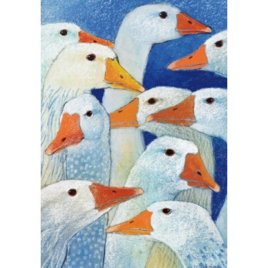Postkarte Gänse (L. Botman)