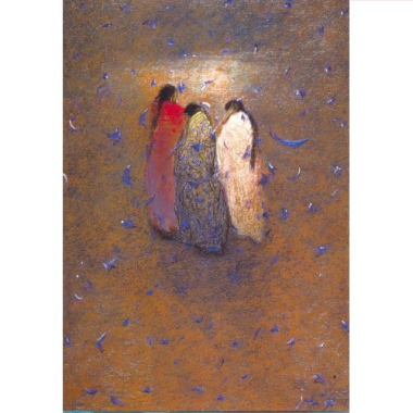 Ansichtkaart Drie vrouwen (J. Hudig)
